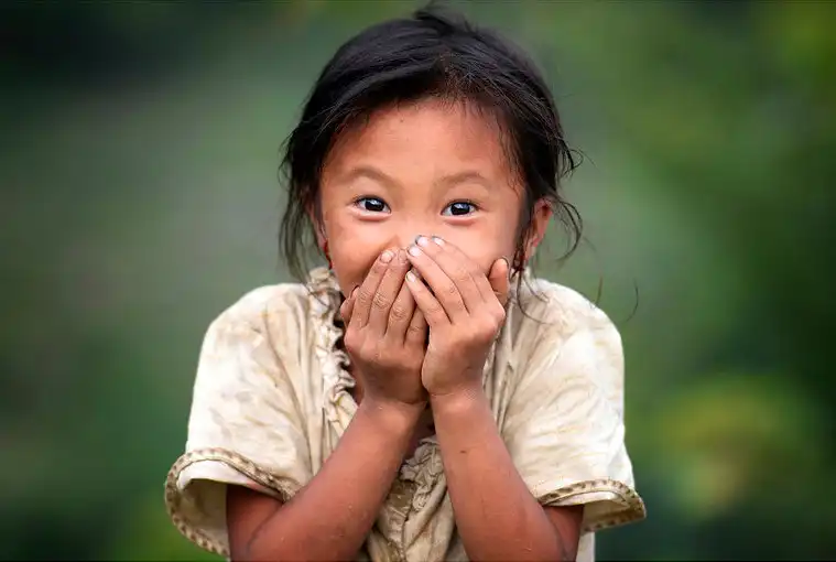 Alittle girl in Hoang Su Phi